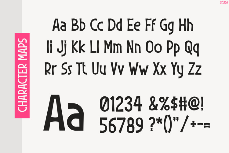 Preview of SKUIDA Font