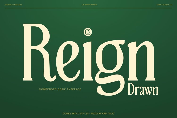 Preview of CS Reign Drawn Font