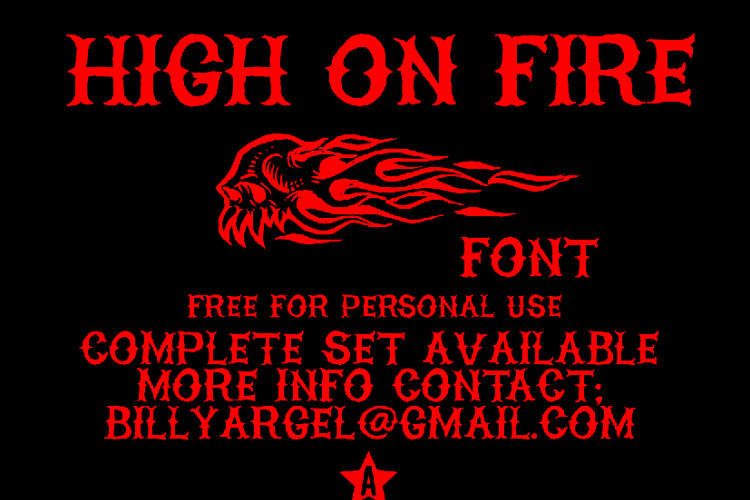 HIGH ON FIRE Font