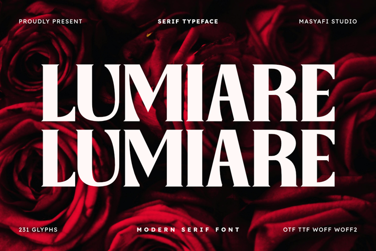 Preview of Lumiare Font