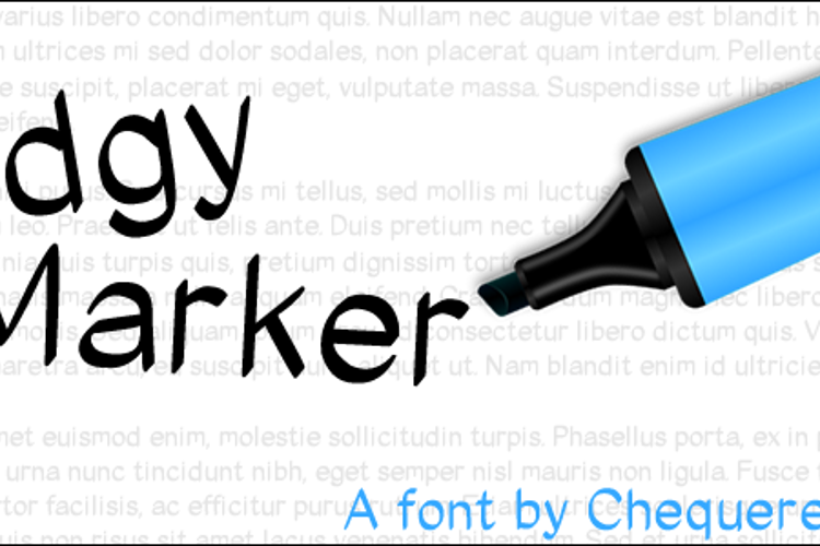 Edgy Marker Font