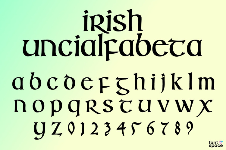 Irish Uncialfabeta Font