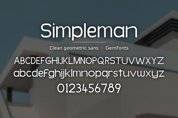 Preview of Simpleman Font
