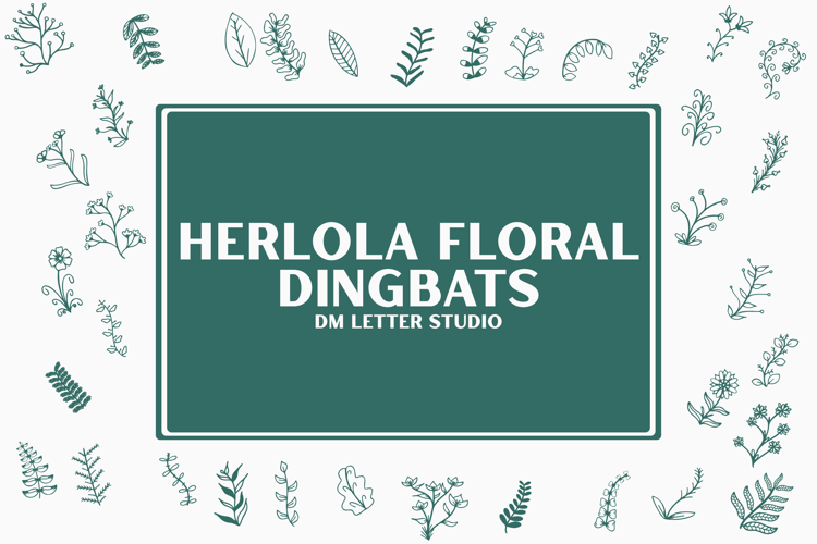Preview of Herlora Floral Dingbat Font