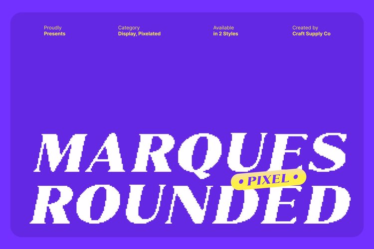 Preview of Marques Rounded Pixel Font