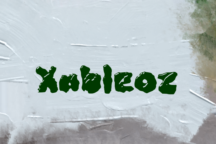 Preview of x  Xableoz Font
