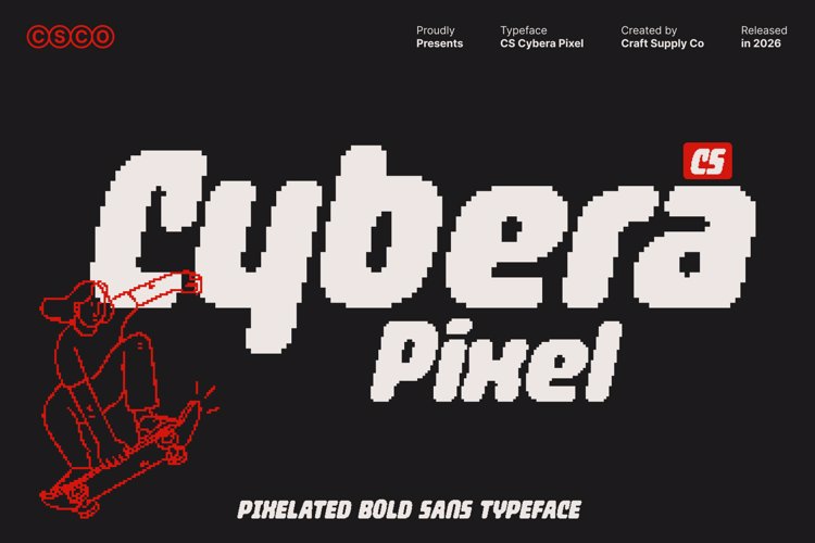 Preview of CS Cybera Pixel Font