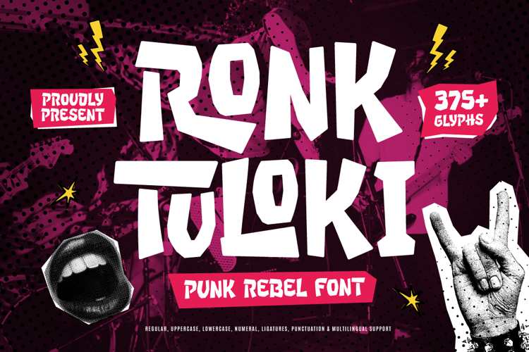 Preview of Ronk Tuloki Font