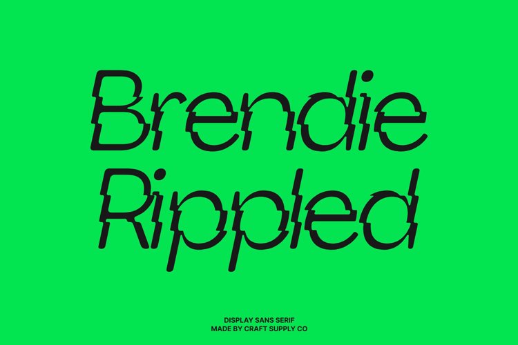 Preview of Brendie Rippled Font