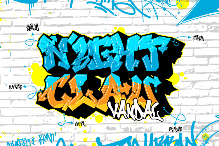 Preview of Nightclaw Vandal Reg Solid Font