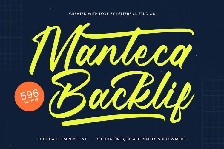 Preview of Manteca Backlif VERSION Font