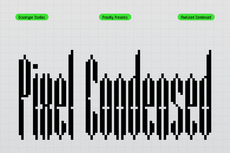 Preview of Pixel Condensed Font