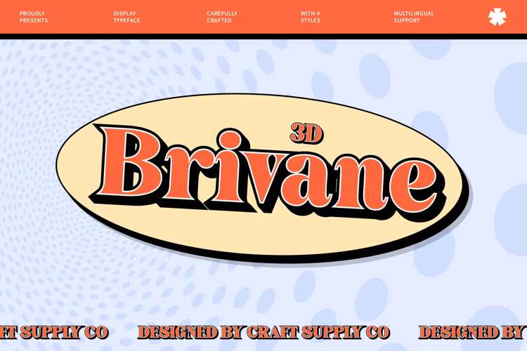 Brivane 3D Font