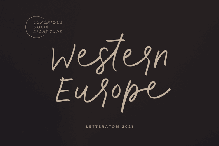 Preview of Western Europe Font
