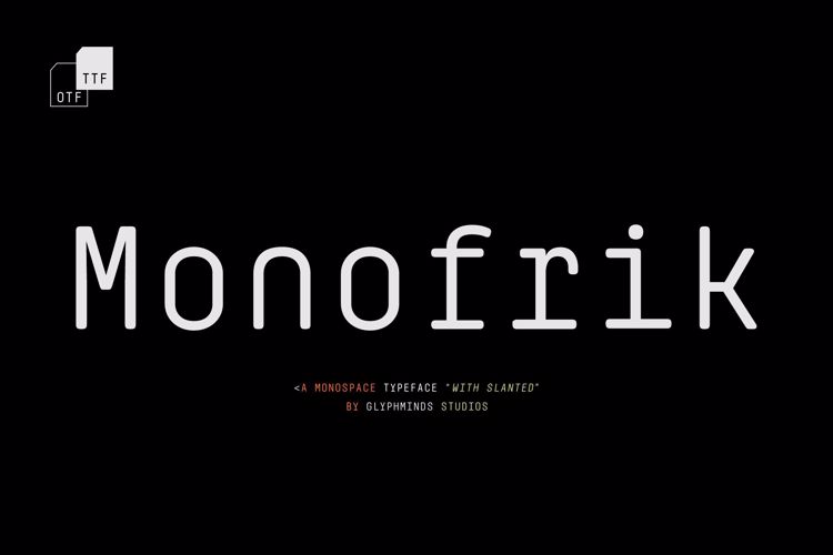 Preview of Monofrik Font