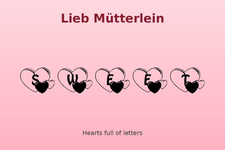 Preview of Lieb Mütterlein Font