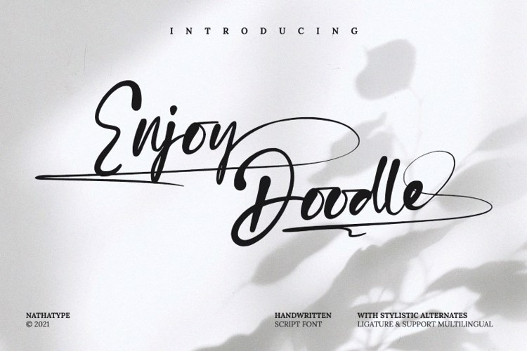 Preview of Enjoy Doodle Font