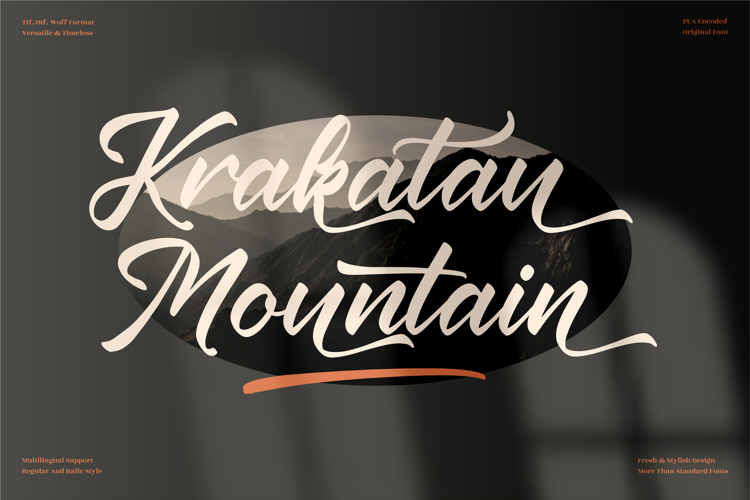 Krakatau Mountain Font