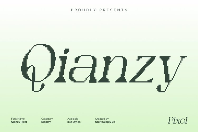 Preview of Qianzy Pixel Font