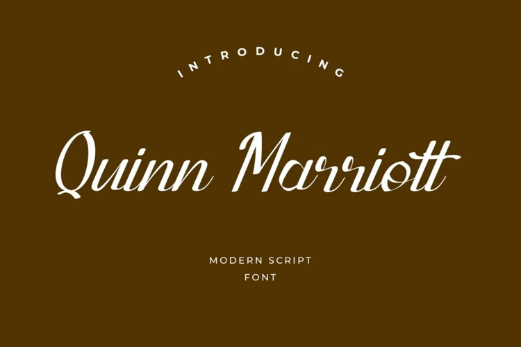 Preview of Quinn Marriott Elegant Stylish Font