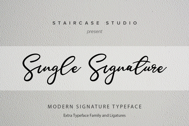 Single Signature Font