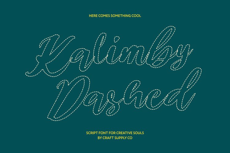 Preview of Kalimby Dashed Font