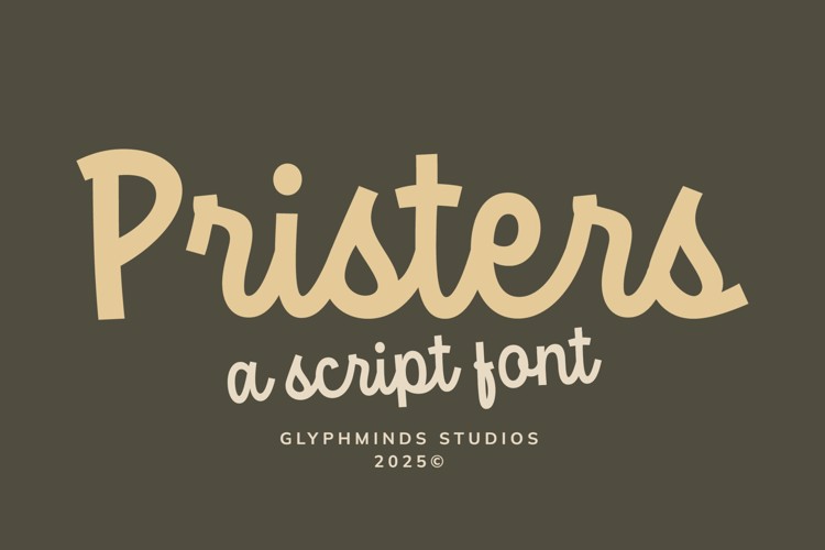 Preview of Pristers Font