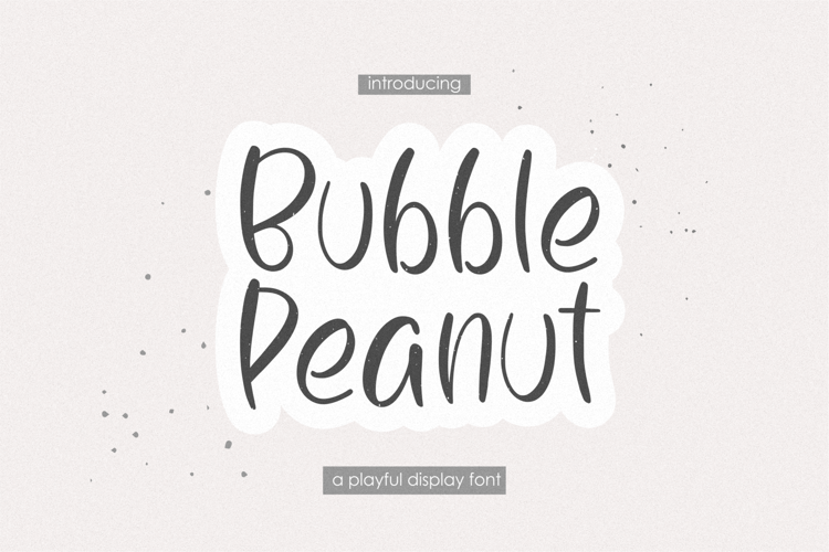 Bubble Peanut Font