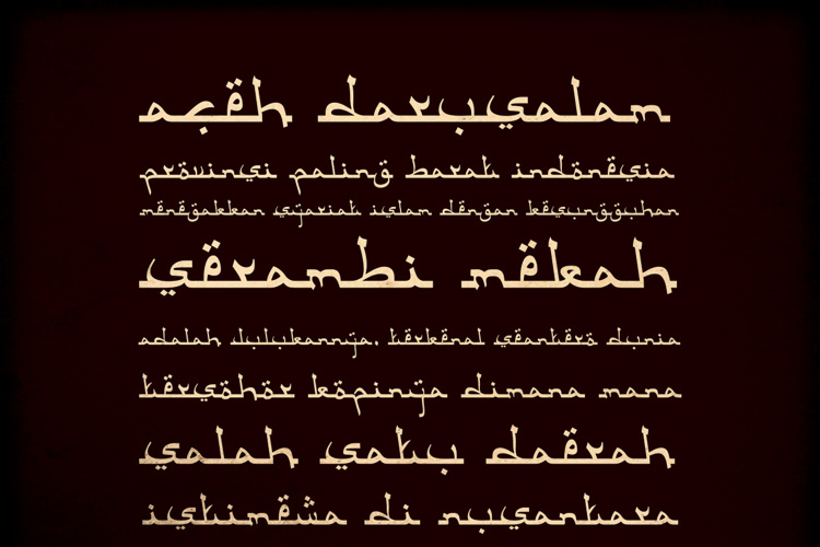 Aceh Darusalam Font