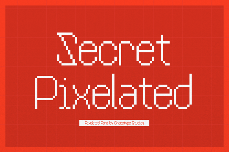 Preview of Secret Pixelated Font
