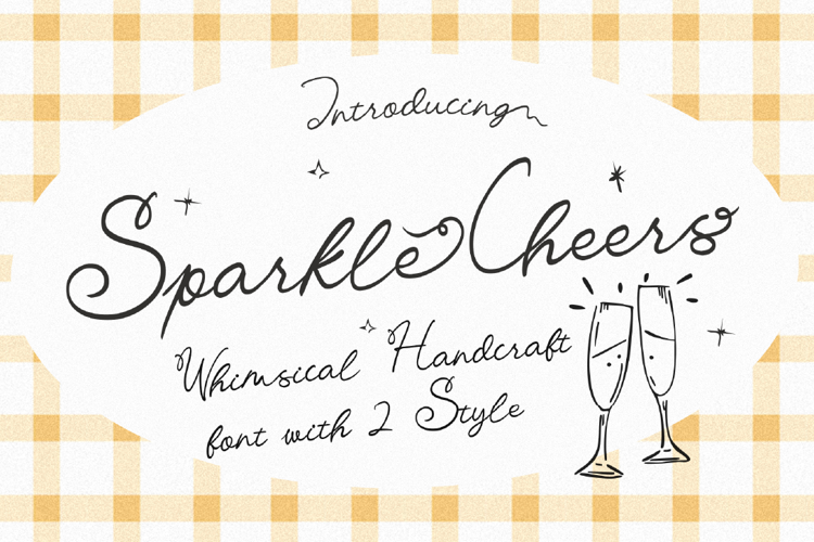 Preview of Sparkle Cheers Font