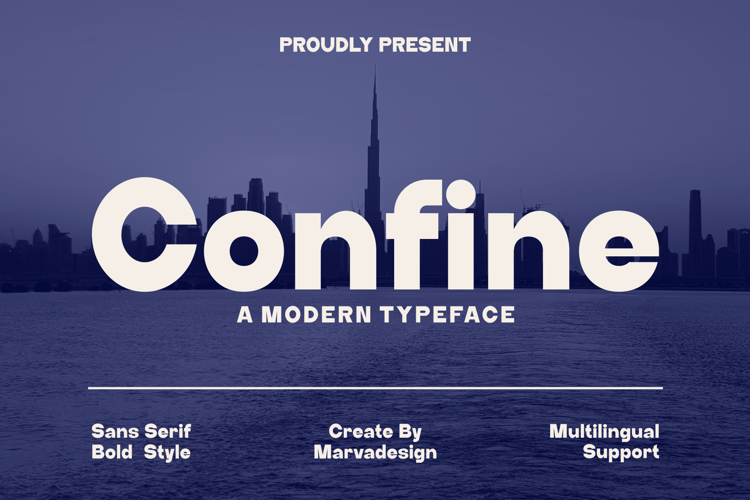 Preview of Confine Font