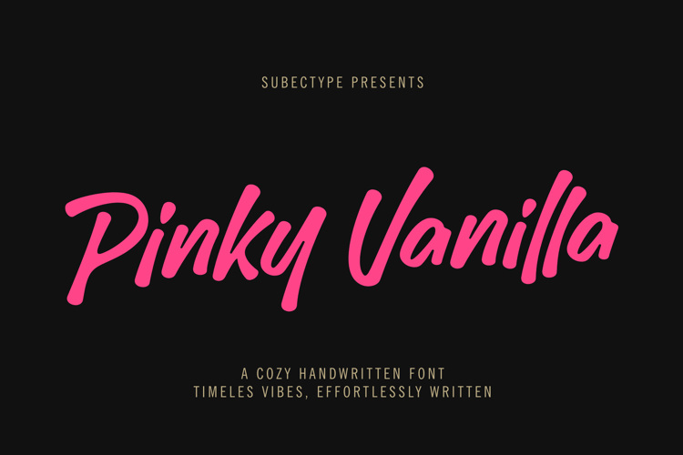Preview of Pinky Vanilla Font