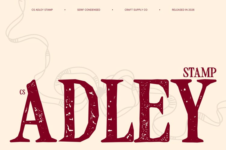 Preview of CS Adley Stamp Font