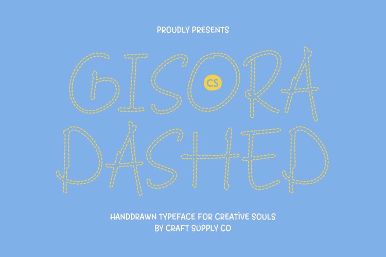 Preview of CS Gisora Dashed Font