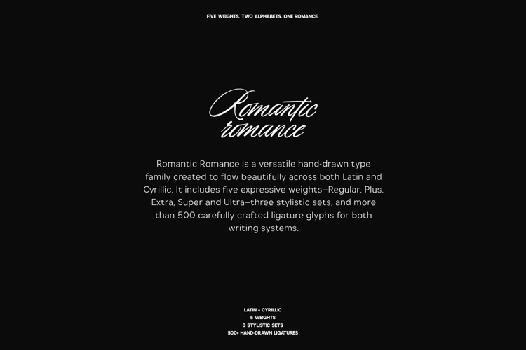 Preview of Romantic Romance Font