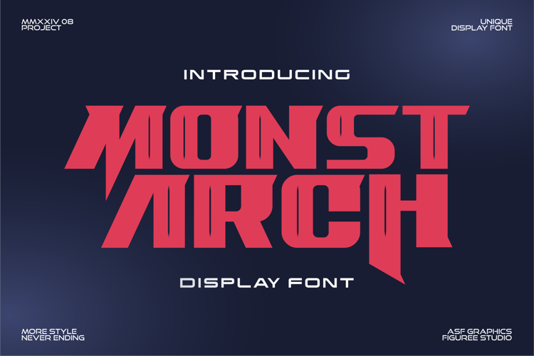 Preview of Monstarch Font