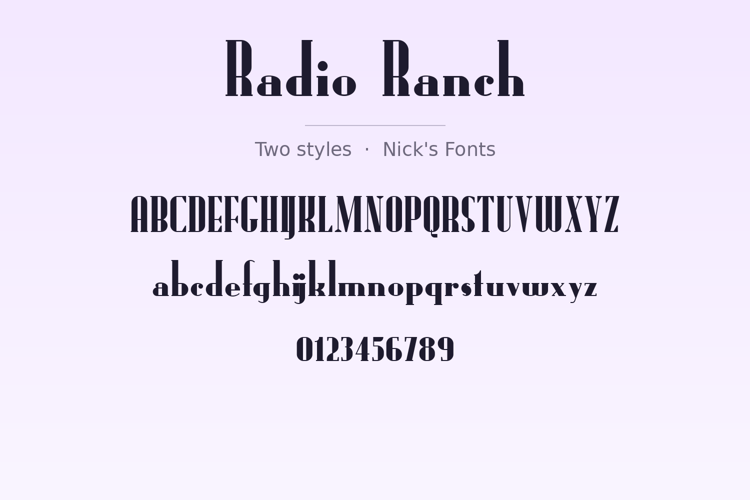 Preview of Radio Ranch Font