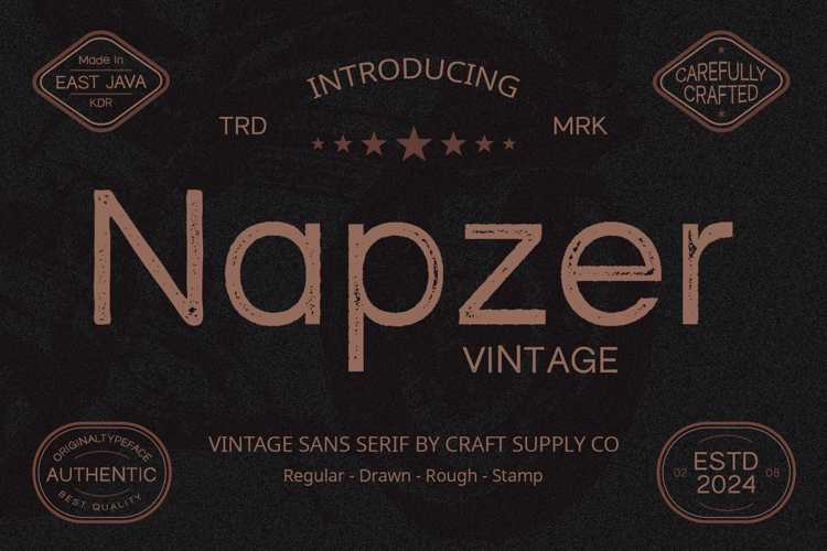 Napzer Vintage Stamp Font