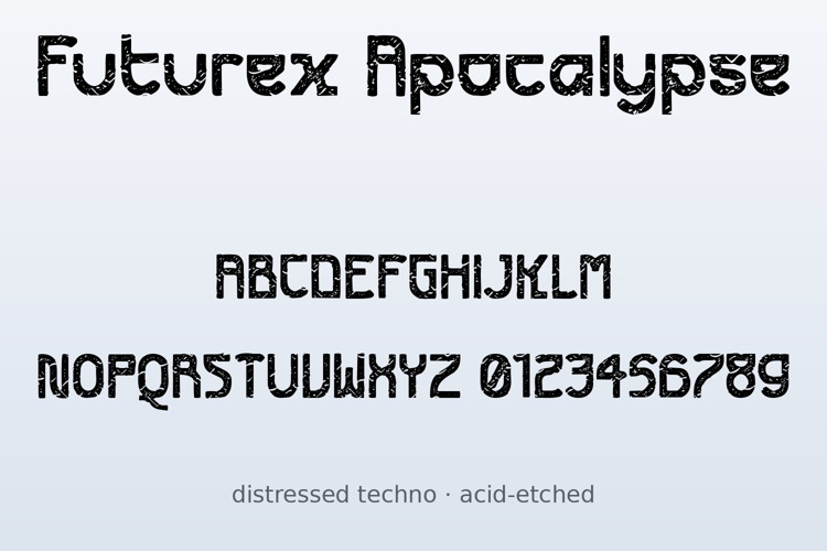 Preview of Futurex Apocalypse Font