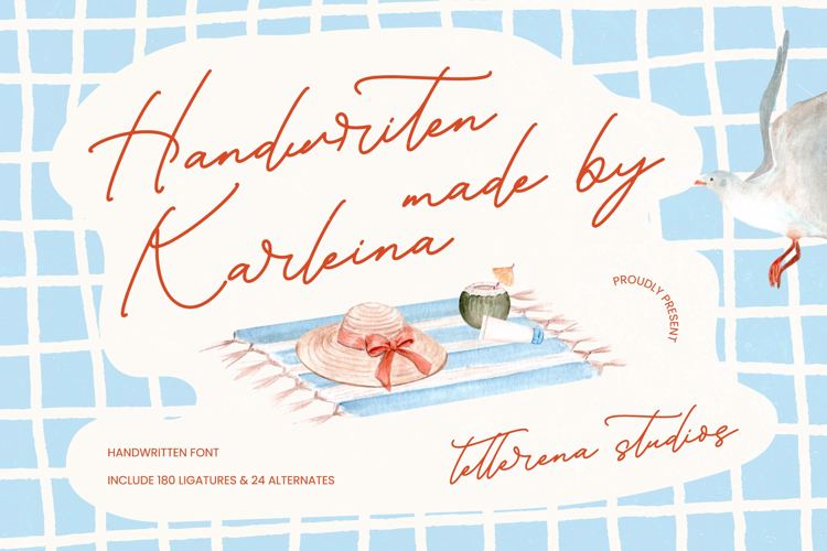Preview of Handwritten Karleina VERSI Font