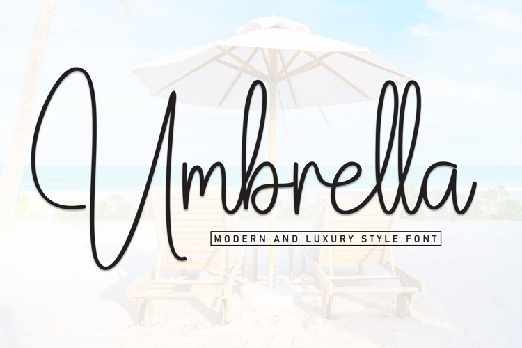 Preview of Umbrella Font