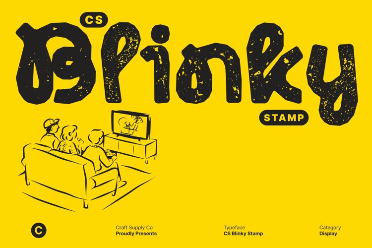 Preview of CS Blinky Stamp Font