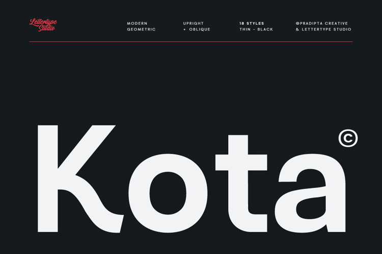 Preview of Kota Sans Font