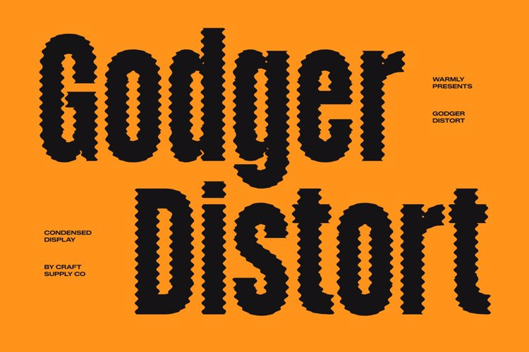 Preview of Godger Distort Font
