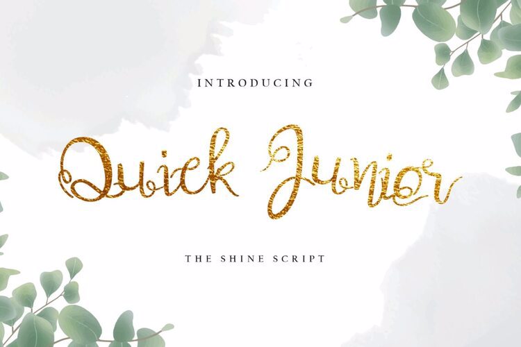 Preview of Quick Junior Flowy Feminine Font
