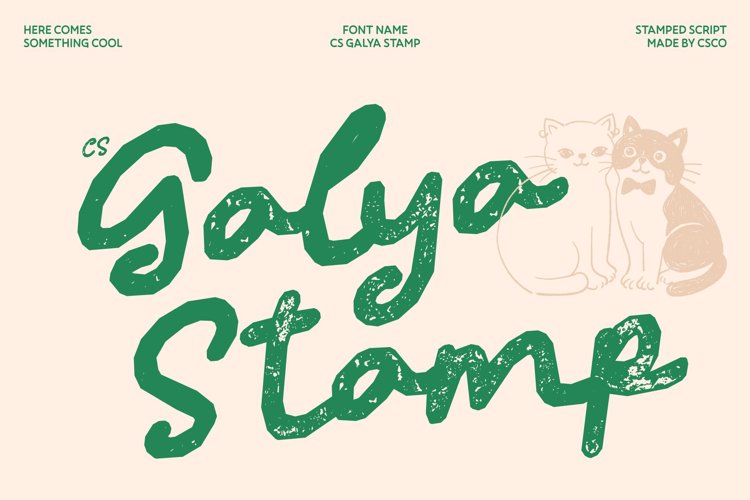 Preview of CS Galya Stamp Font