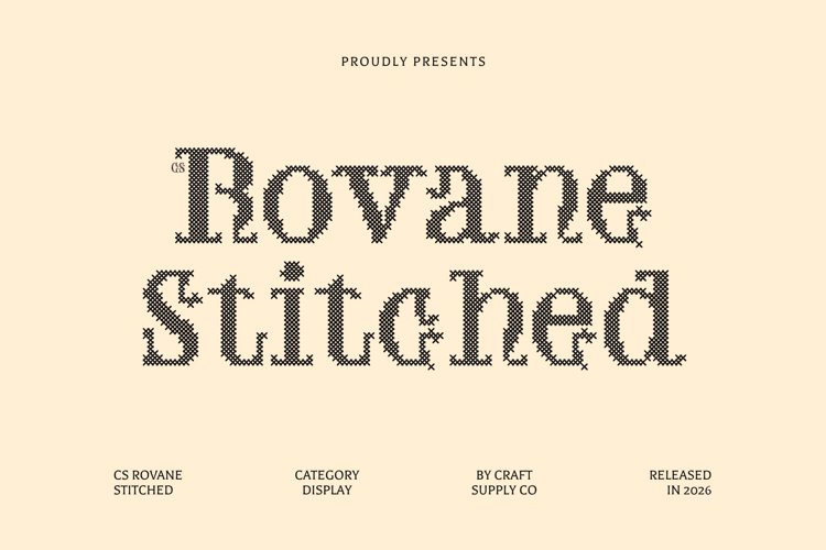 Preview of CS Rovane Stitched Font