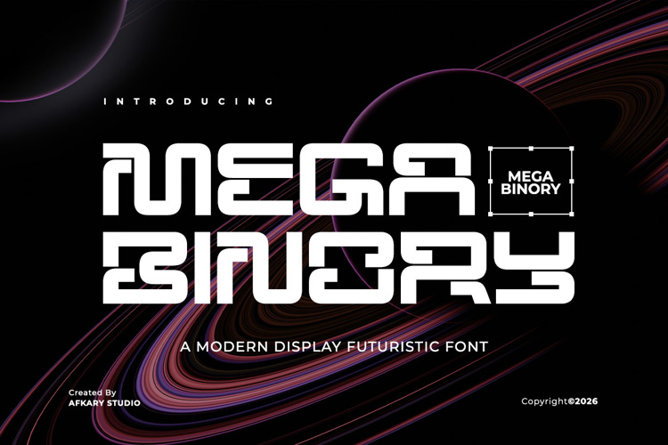 Preview of Mega Binory Font