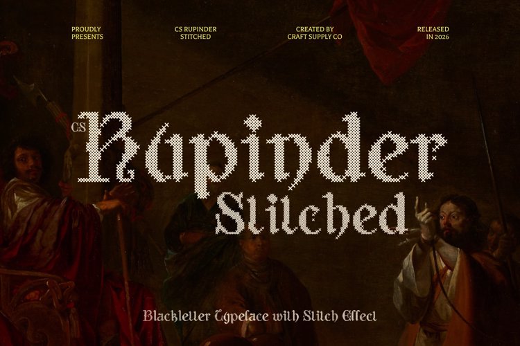 Preview of CS Rupinder Stitched Font